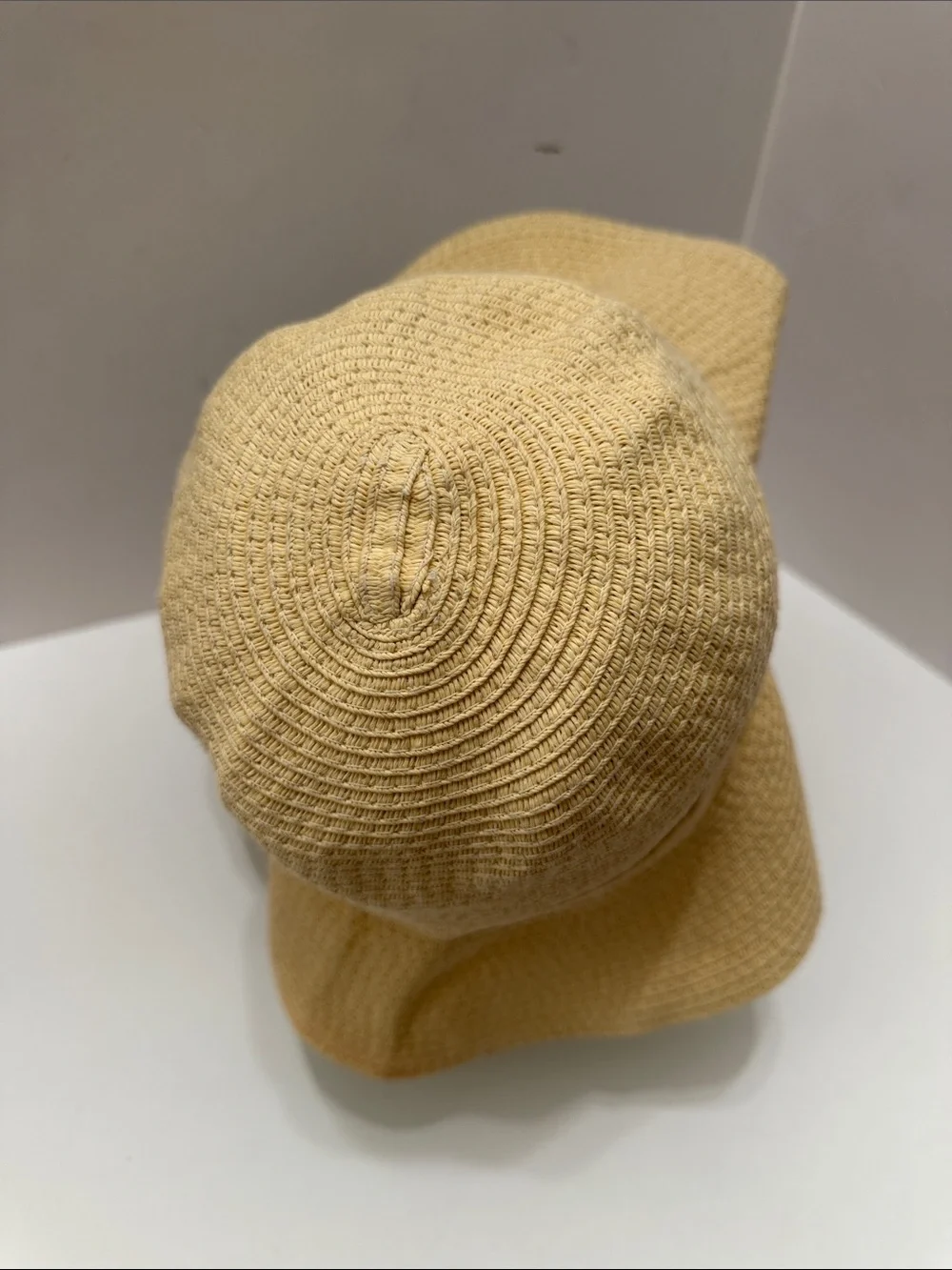 a new day Pale Yellow Straw Floppy Sun Hat